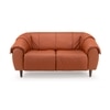 Zenith 2 Seater Leather Sole in Warm Brown Colour