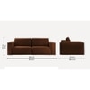 Skult 3 Pull Out Sofa Cum Bed In Brown Colour