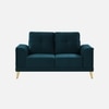 Nency Velvet 2 seater Sofa T Blue