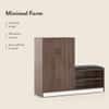 Alex 21 Pair Shoe Cabinet in Classic Walnut Finish