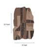 Handmade Wool Shaped Rug Modern Abstract Brown Beige 8 x 10 Feet Carpet