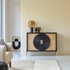 Ziggy Solid wood Cabinet with 2 Door in Black Finish