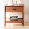 Coco Solid Wood Bedside Table in Brown Colour