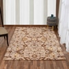 Presto Beige Traditional Hand Tufted Wool Carpet 6X9 Feet