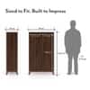 Webster 24 Pair Shoe Rack in Walnut Finish