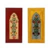 Desert Art MDF Handpainted Red and Yellow Wall Hanging Frame Set of 2