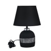 Linear Pattern Artisan Table Lamp Black Base