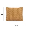 Kelly Knit Mustard Cotton Cushion Cover 16X16 Inches