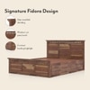 Fidora Solid Wood Queen Box Storage Bed In Teak Finish