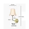 Devansh Metal Electric Wall Light in Gold Colour with Orange Shade Count of 2 Lights