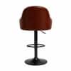 Doe Buck Faux Leather Adjustable Bar Stool in Brown Colour