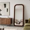 The Artment Unbreakable Brown Square Puff Floor Mirror (160 x 60) cm