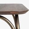 Arco Stainless Steel Square Outdoor Dining Table in Brown Colour