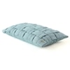 Basket Knit Cotton Pillow Cover  Cadet Blue 12X20  Inches