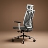 Marvel Ergonomic High Back Study Chair with Headrest in Grey Colour