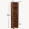 Alex Engineered Wood Bookshelf Cabinet Book Rack Organizer with 5 Shelves