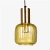 Chi Cluster Glass Hanging Lamp of 3 in Gold Finish