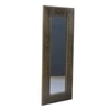 Gover Mango Wood Inlay Brass Tall Wall Mirror