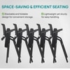 Kepler Brooks Avanta Visitor Chair Without Wheels in Black Colour