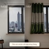 Stoa Paris Satin Window Curtain, 70% Blackout Curtains,   Privacy Lining, Pack of 2, Versailles - Majestic Meadow With Back Lining