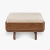 Anish Solid Wood Ottoman in Brown Colour