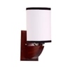 Devansh Solid Wood Electric Wall Light in White Colour with White Shade Count of 1 Light
