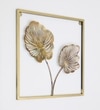Two Leaf Abstract Metal Wall Decor in Multicolor Set of 1