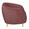 Nero Velvet 1 Seater Sofa in Pink Colour