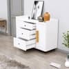 Hexa Red Multipurpose Storage Cabinet With 3 Drawer 2 Door in Frosty White Colour