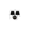 Arden Dual Off White Cotton Wall Mounted Lamp with Steel Base