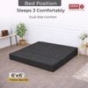 Usha Shriram Folding 4 Seater Double Foam Fold Out Sofa Cum Bed in Dark Grey Colour
