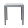 Canberra Wicker Table And Chair Set In Grey Dual Tone Finish