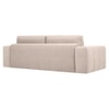 Riyab 3 Seater Pull Out Sofa cum Bed  in Beige Colour