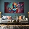 The Castle Decor Krishna Ji Wall Painting Wooden Framed 27x48 Inch (Style 36)