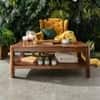 Grewa Solid Sheesham Wood Coffee Table In Provincial Teak Finish