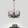 Devansh Dual Gold  Antique Wall Mounted Lamp With Beige Jute Shade
