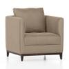 Florence Premium 1 Seater Fabric Sofa in Biscuit Velvet Colour