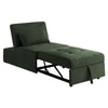 Evenie 1 Seater Pull Out Sofa cum Bed  in Olive Green Colour