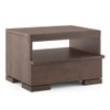 Ohio Solid Wood Bedside Table in Danish Walnut Finish