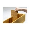 Wooden Slim Herb Planter with Divider Natural 90 cm