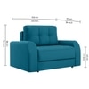 Calliro  Pull Out Sofa cum Bed  in T Blue Colour