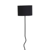 Bear Black Cotton Floor Lamp with Solid Wood