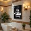 The Castle Decor Funny Raccoon Bathtub Newspaper Wall Art 8x12 Inch