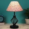 Daphne Multicolor cotton Table lamp with Iron Base