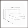 Elowen Softline King Size Bed in velvet With Oak wood Frame & Hydraulic Storage