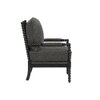 Luxe Boucle Fabric Lounge Chair in Grey Colour