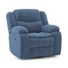 Atticus Single Seater Swivel Rock Recliner in Baltic Blue Colour