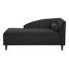 Korslund Velvet Chaise Launger in Balck Colour
