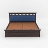 Fiora Box Storage Solid Wood Bed King Size in Rose Wood Finish