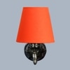 Devansh Metal Electric Wall Light in Antique Gold Colour with Orange Shade Count of 1 Light